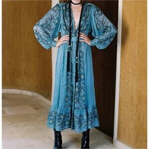 SABINA MUSAYEV Phillipa Dress in Blue Topaz Small EUC